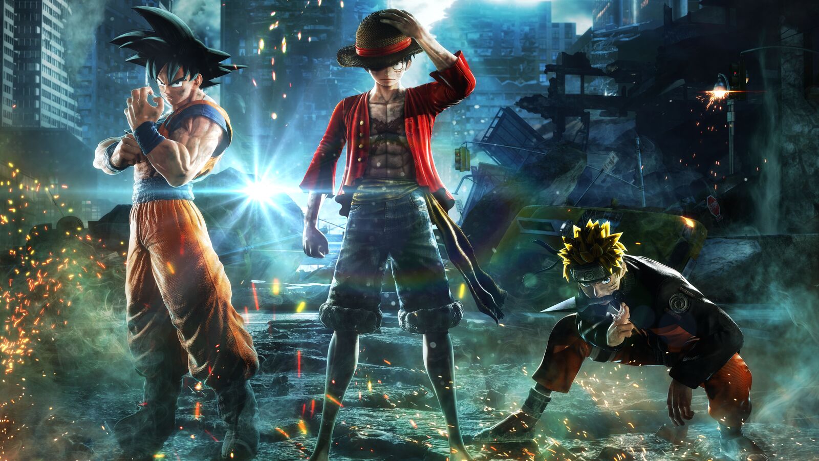 goku-monkey-d-luffy-naruto-jump-force- A3 Poster