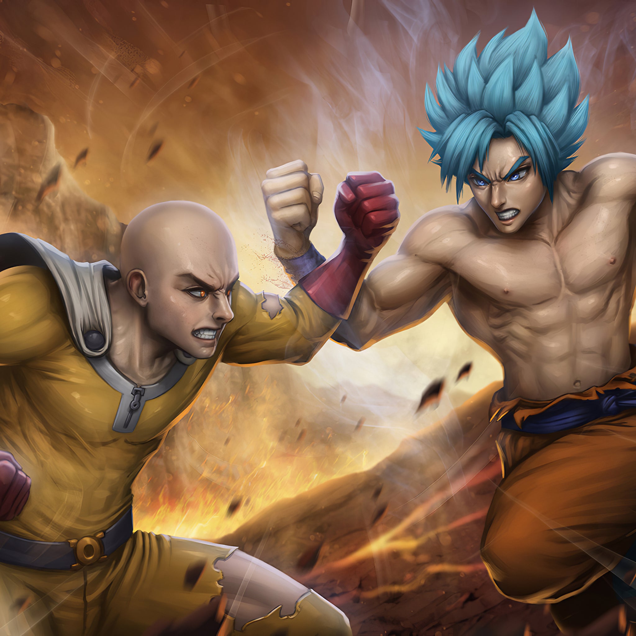 saitama-vs-goku-A3 POSTER