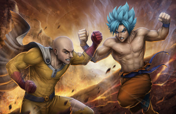 saitama-vs-goku-A3 POSTER