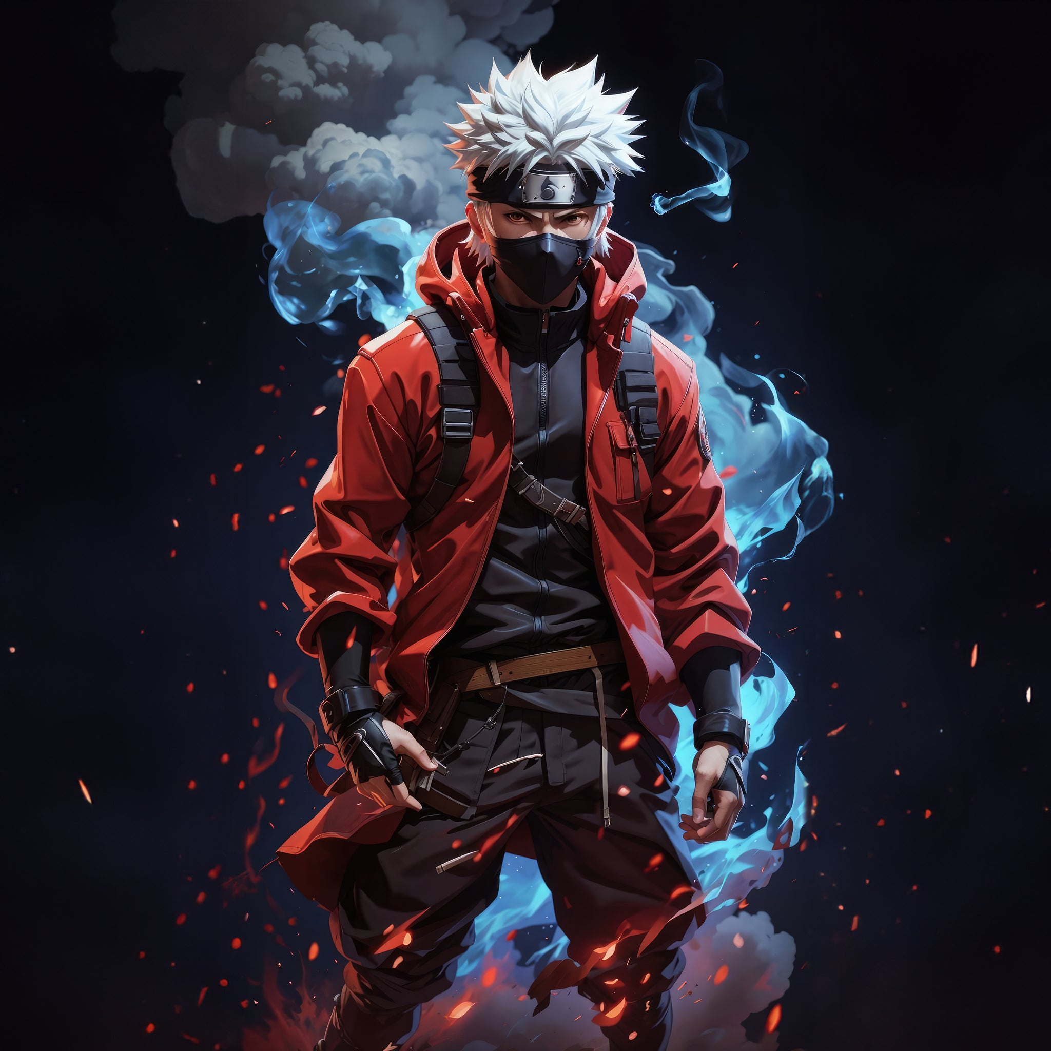 white-hair-naruto-A3 POSTER